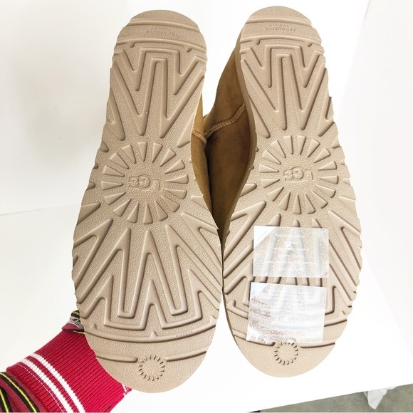 Ugg tall suede fold over wedged heeled boots - Picture 8 of 10